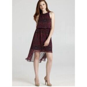 Ella Moss Women Size S Enchantress Printed Floral Silk Dress Fairy Boho